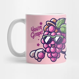 You Are Grape | Cute Grape Design for You Are Great | Motivational Quote Mug